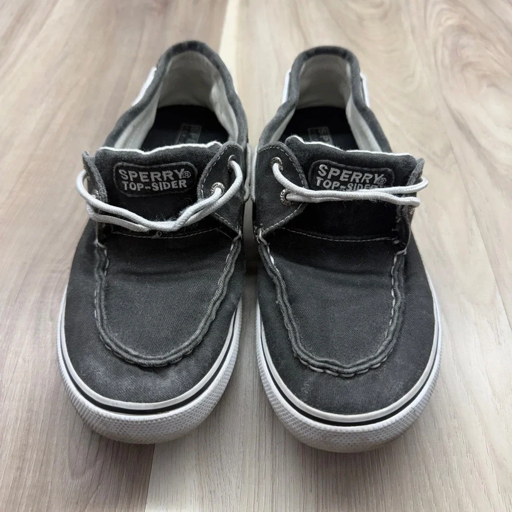 Sperry Top-Sider Halyard Boat Shoes Canvas Sneakers 5M Grey Mens Loafers YB45037